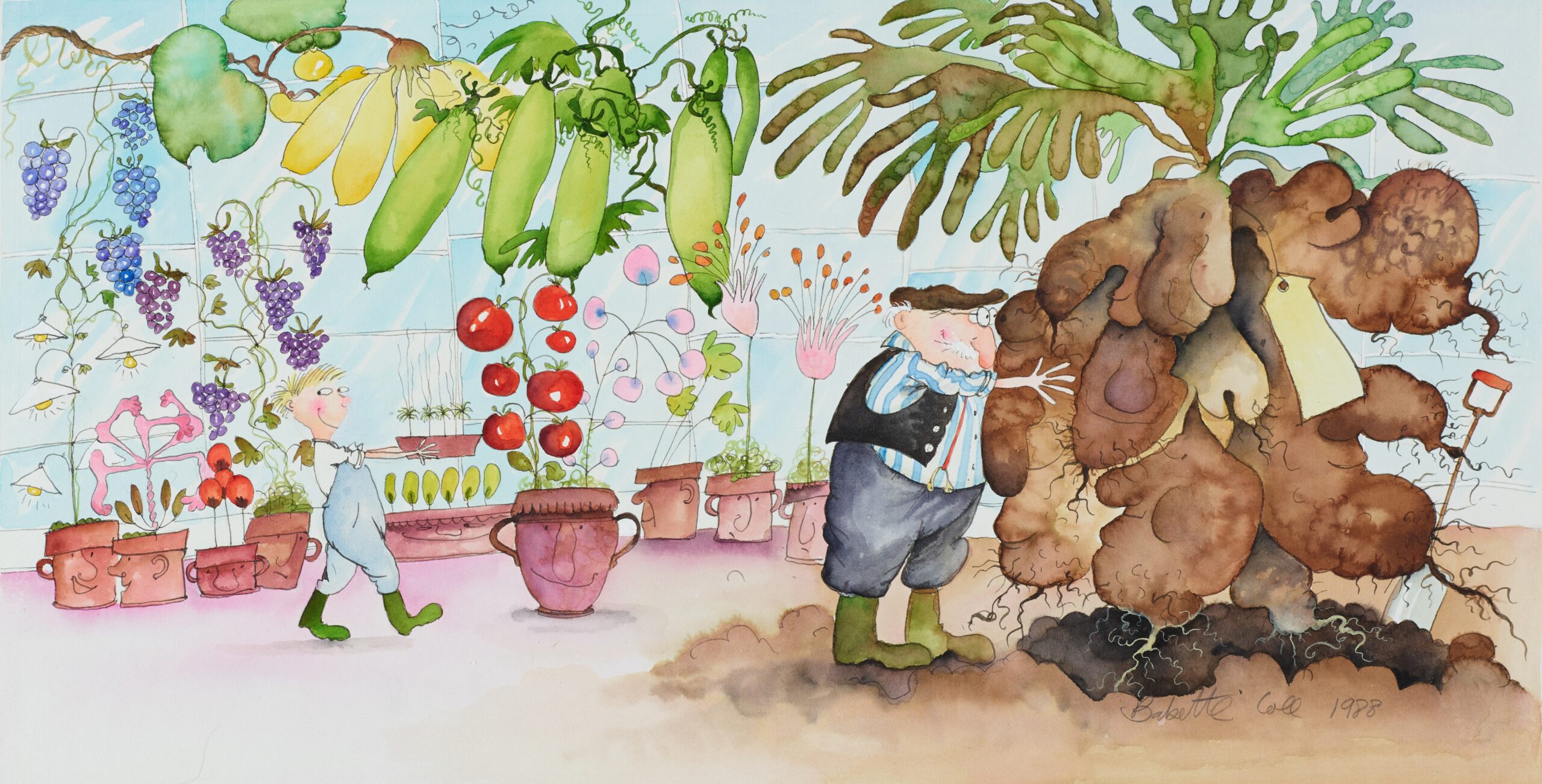 Interior illustration from The Trouble with Grandad