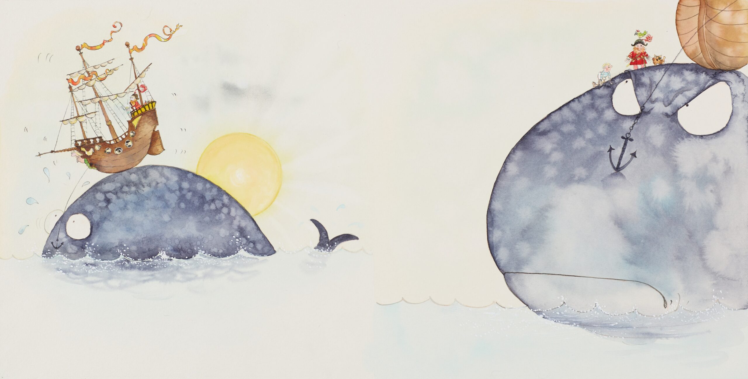 Interior illustration from The Trouble with Uncle